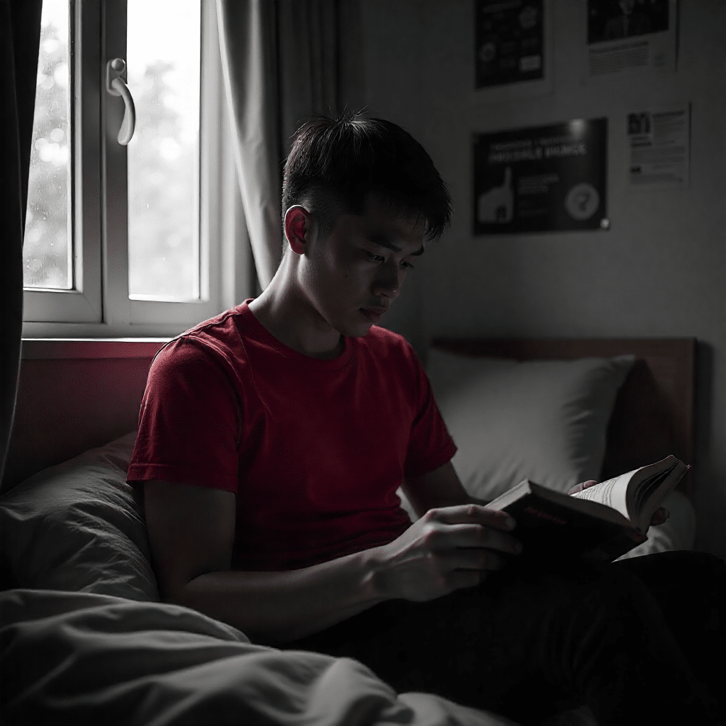 belajar di kamar kos